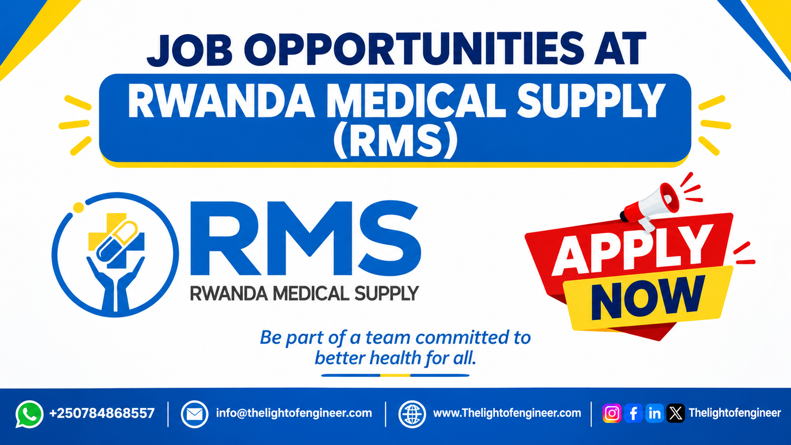 RMS Rwanda Jobs 2026: Biomedical Engineer & Network Security Engineer Vacancies