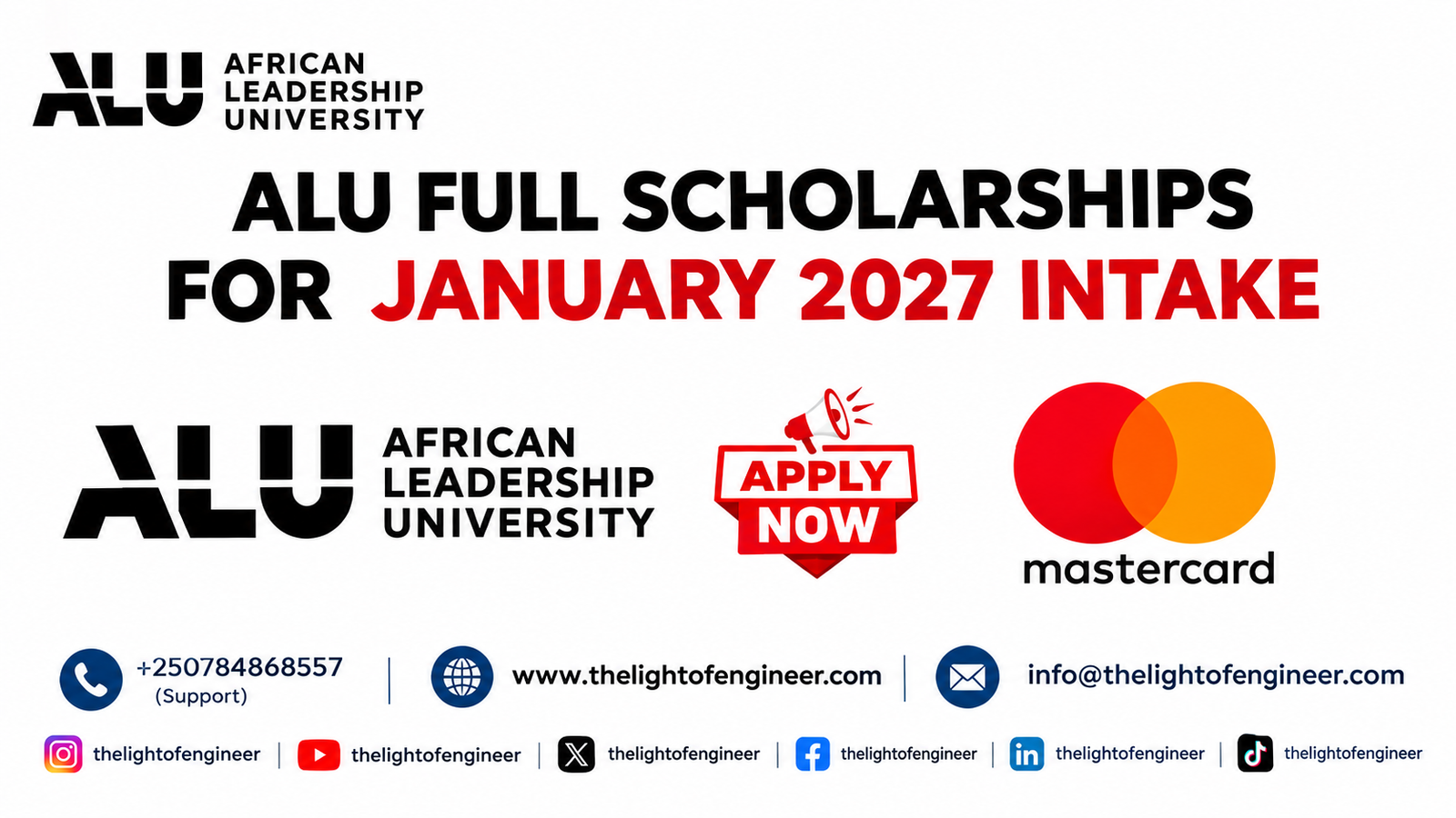ALU Rwanda Scholarships January 2027 Intake: Apply Now