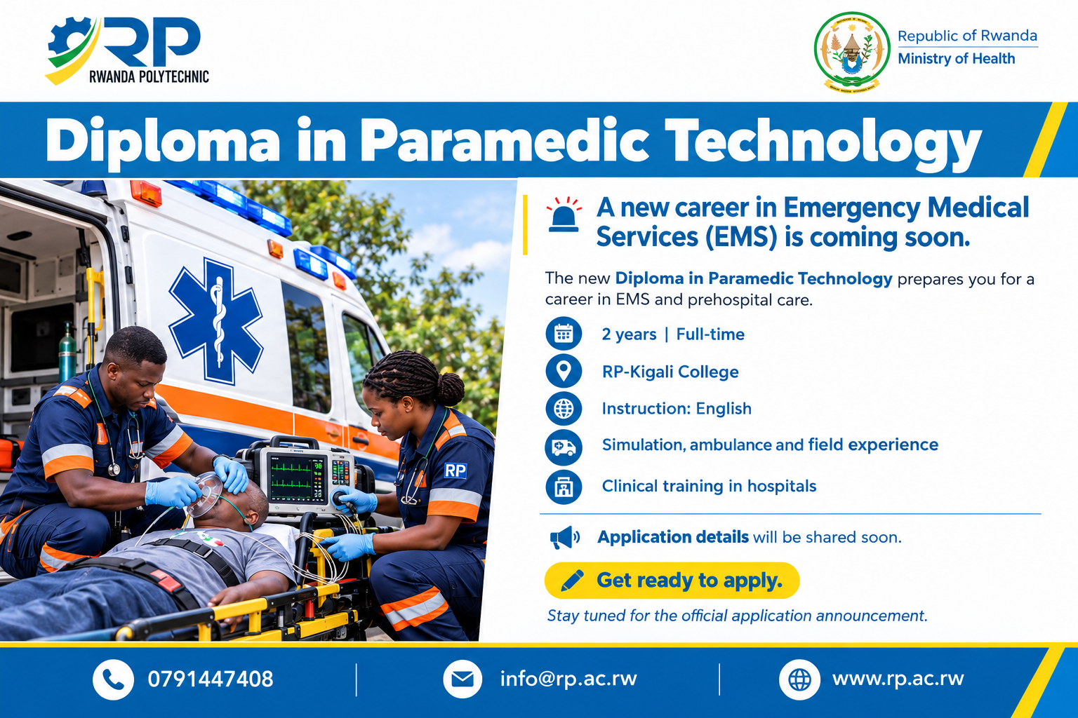 Diploma in Paramedic Technology at RP-Kigali College | Rwanda Polytechnic