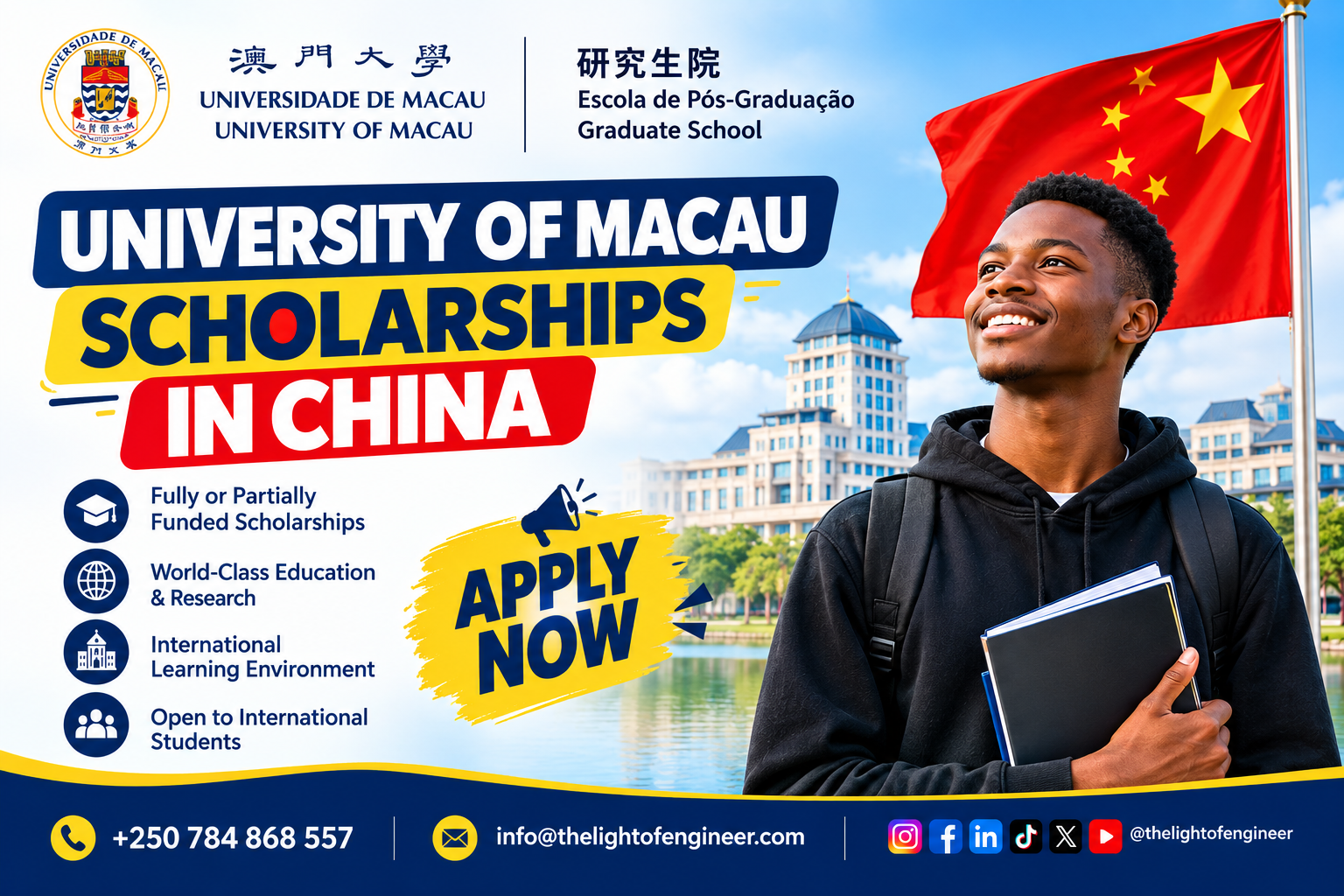 University of Macau Scholarships 2027/28 Fully Funded Postgraduate Study in China