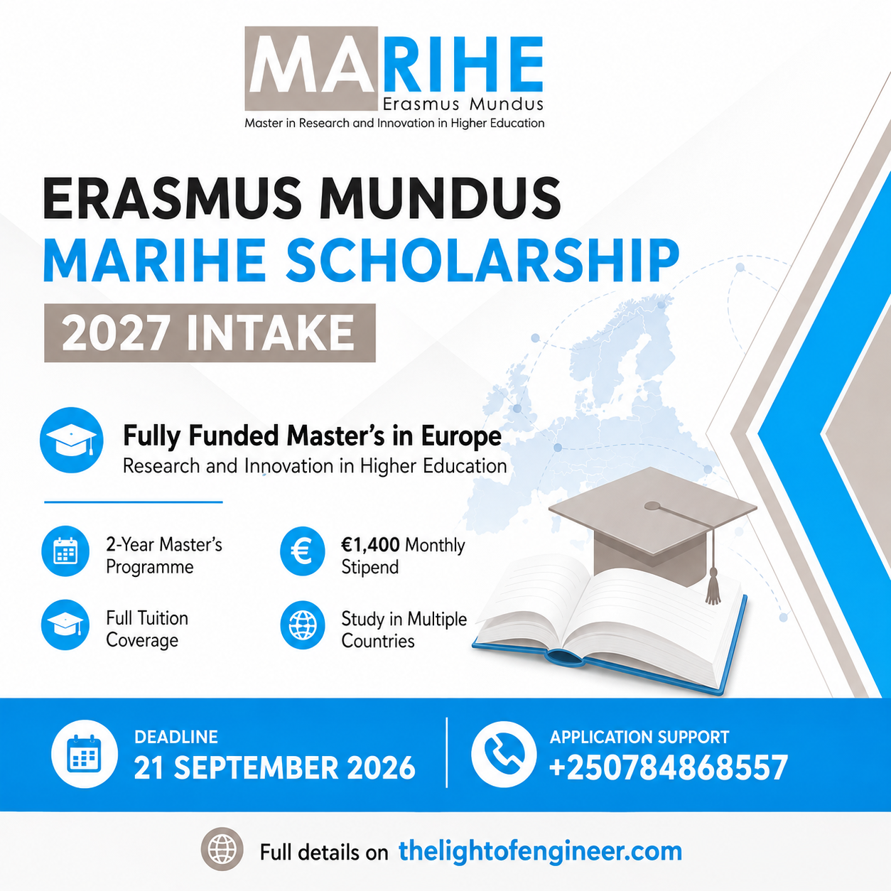 Erasmus Mundus MARIHE Scholarship 2027 (Fully Funded)
