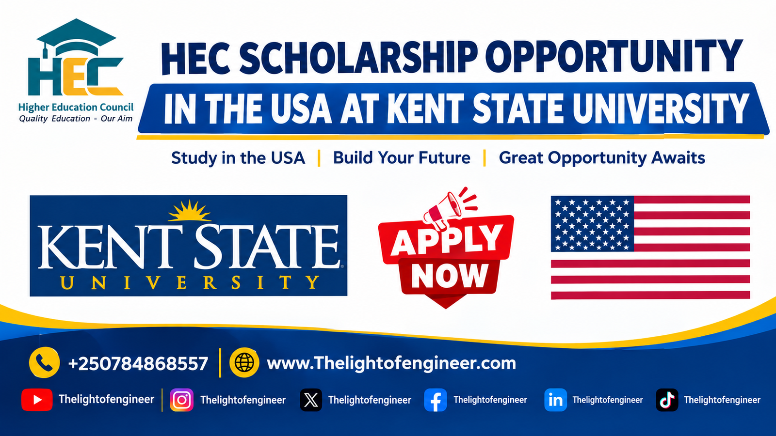 Kent State University Scholarship for Rwandans 2026 (50% Off)
