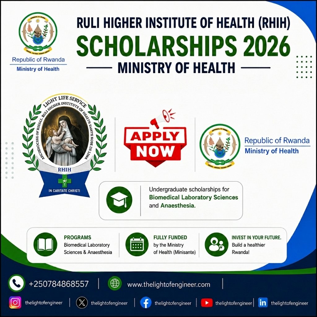 Ruli Higher Institute of Health (RHIH) Scholarships 2026, Ministry of Health